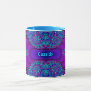 CASSIDY ~ Zany 3D ~ Blue, Green and Paars Mok