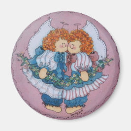 Cassie en Clarissa Twins Angel Magnet