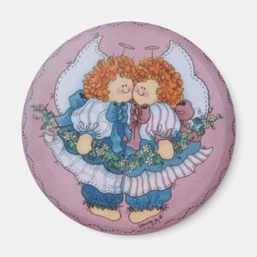 Cassie en Clarissa Twins Angel Magnet (Voorkant)