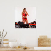 Cassie en de Z1 druk Poster (Keuken)