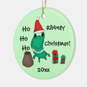 Cassie's schattige kerstkikker keramisch ornament (Links)