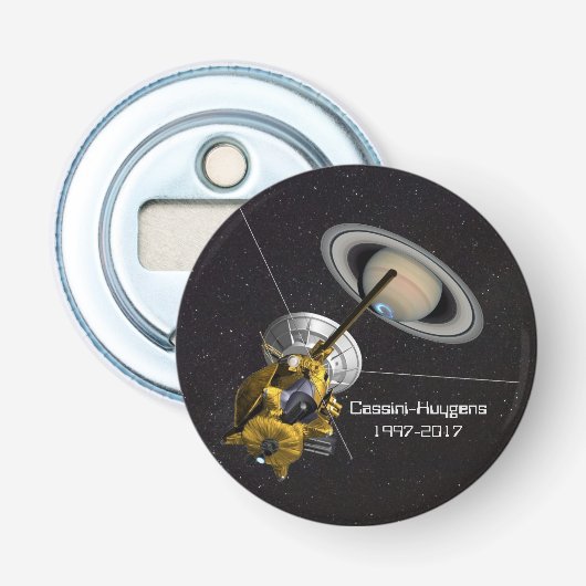 Cassini Huygens Mission to Saturn Button Flesopener (Voorkant)