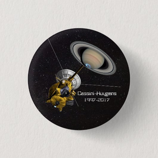 Cassini Huygens Mission to Saturn Ronde Button 3,2 Cm (Voorkant)