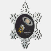 Cassini Huygens Mission to Saturn Tin Sneeuwvlok Ornament (Rechts)