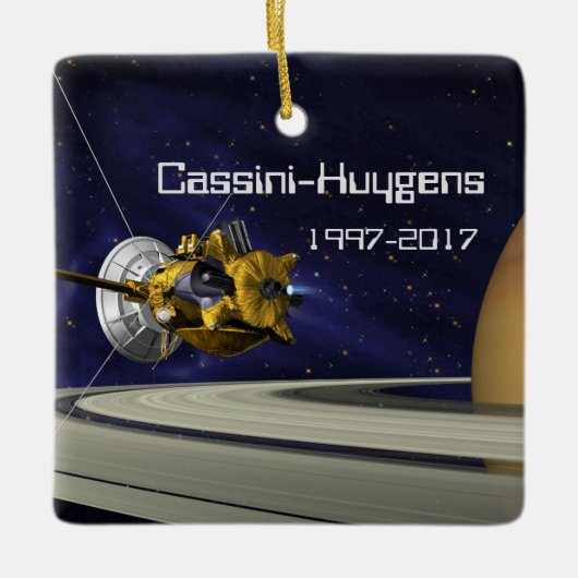 Cassini Huygens Saturn Mission Spacecraft Keramisch Ornament (Voorkant)