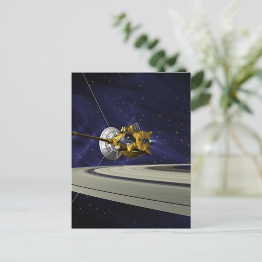 Cassini Saturn Orbit Plaatsing Briefkaart (Staand voorkant)
