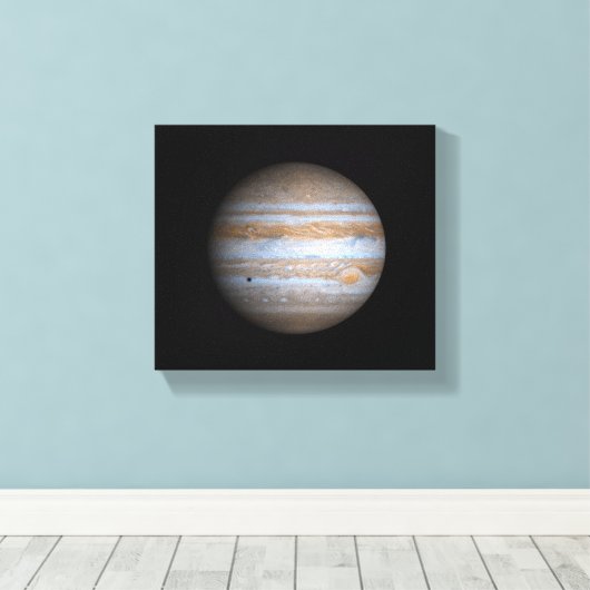 Cassini-Uitzicht van Jupiter NASA Canvas Afdruk (Insitu (Houten vloer))
