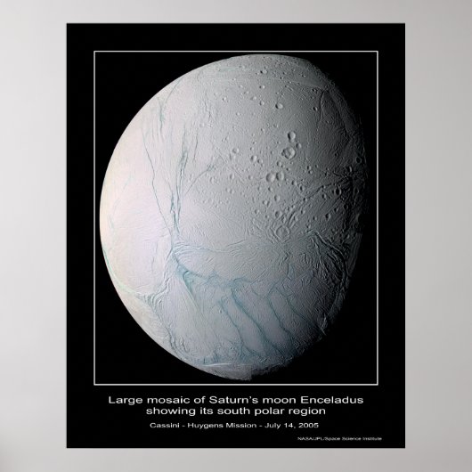 CassiniMission-Enceladusstripes_ca Poster (Voorkant)