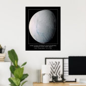 CassiniMission-Enceladusstripes_ca Poster (Thuiskantoor)