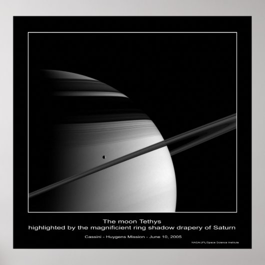 CassiniMission-TethysRingShadow_ca Poster (Voorkant)