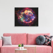 Cassiopeia A in veel kleuren Canvas Afdruk (Insitu (Woonkamer))