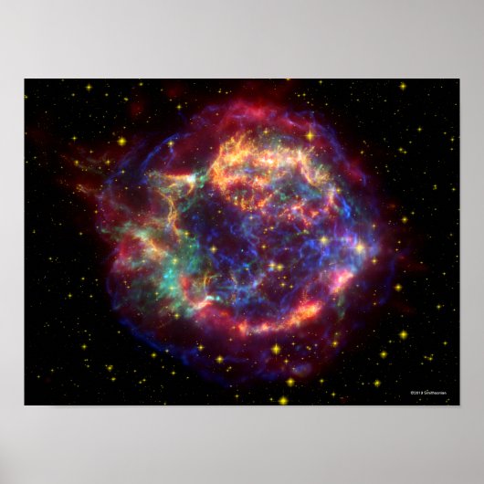 Cassiopeia A in veel kleuren Poster (Voorkant)