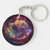 Cassiopeia A in veel kleuren Sleutelhanger (Achterkant)