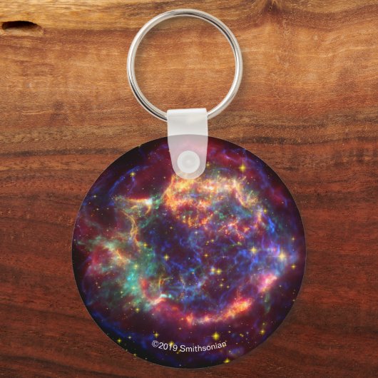 Cassiopeia A in veel kleuren Sleutelhanger (Voorkant)