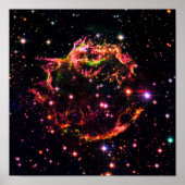 Cassiopeia A Nebula Supernova Remnant Space Photo Poster (Voorkant)
