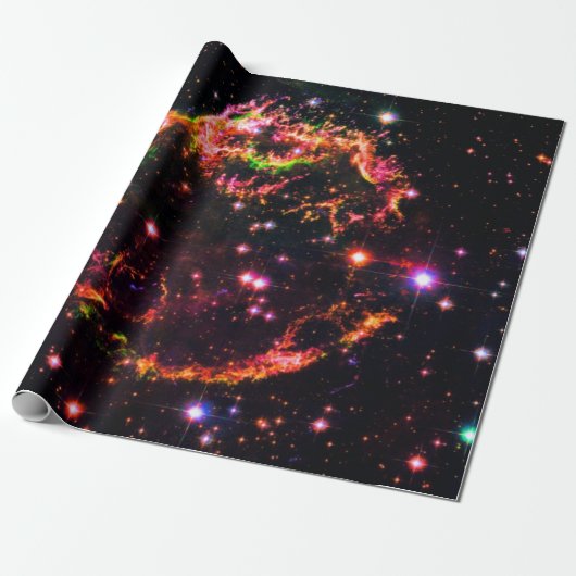 Cassiopeia A-nevel Supernovarestant Ruimtefoto Cadeaupapier (Uitgerold)