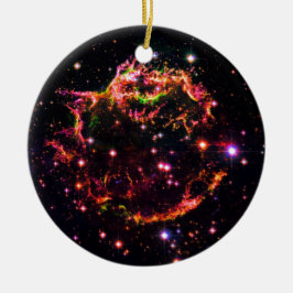 Cassiopeia A-nevel Supernovarestant Ruimtefoto Keramisch Ornament