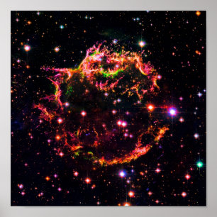 Cassiopeia A-nevel Supernovarestant Ruimtefoto Poster