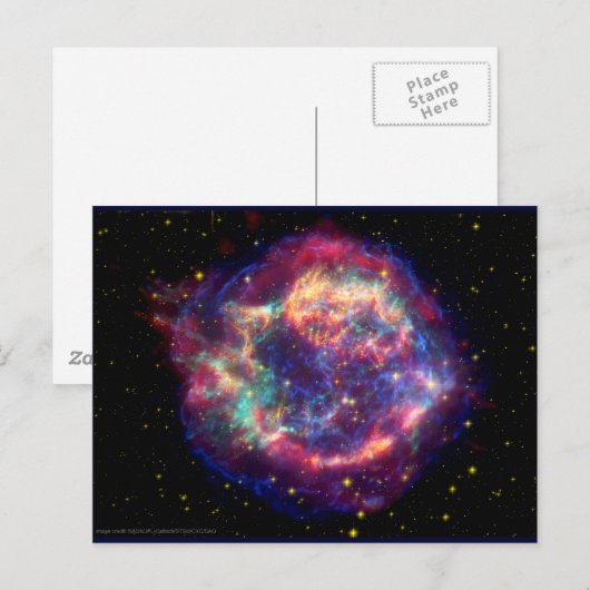 Cassiopeia A Supernova ... De dood wordt haar Briefkaart (Voorkant / Achterkant)