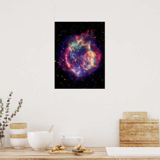 Cassiopeia A Supernova ... De dood wordt haar Poster (Keuken)