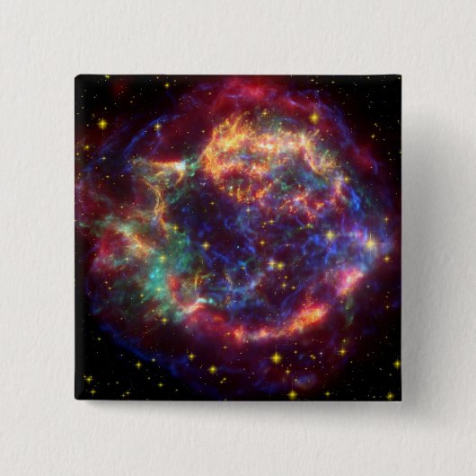 Cassiopeia A supernova Vierkante Button 5,1 Cm (Voorkant)