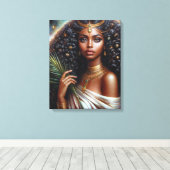 Cassiopeia Ethiopische koningin Griekse mythologie Canvas Afdruk (Insitu (Houten vloer))