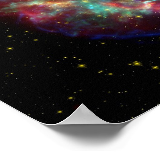 Cassiopeia Galaxy Supernova restant Poster (Hoek)