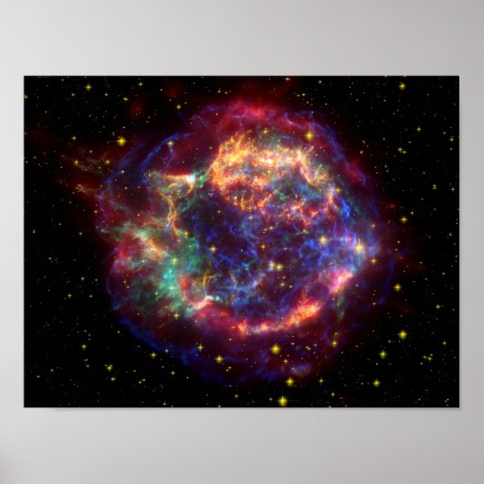 Cassiopeia Galaxy Supernova restant Poster (Voorkant)