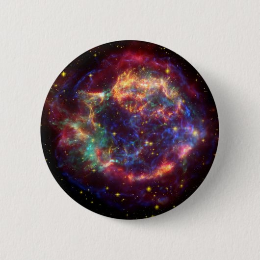 Cassiopeia Galaxy Supernova restant Ronde Button 5,7 Cm (Voorkant)