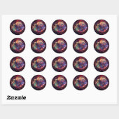 Cassiopeia Galaxy Supernova restant Ronde Sticker (Vel)