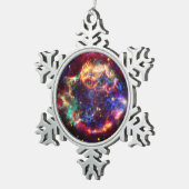 Cassiopeia Galaxy Supernova restant Tin Sneeuwvlok Ornament (Rechts)