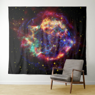 Cassiopeia Galaxy Supernova restant Wandkleed