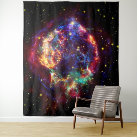 Cassiopeia Galaxy Supernova restant Wandkleed (In situ)