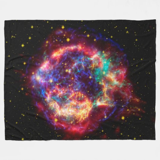 Cassiopeia, Milky Ways Youngest Supernova Fleece Deken (Voorkant (Horizontaal))