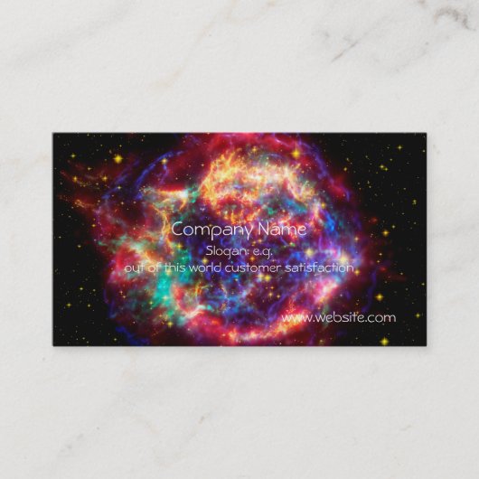 Cassiopeia, Milky Ways Youngest Supernova Visitekaartje (Voorkant)