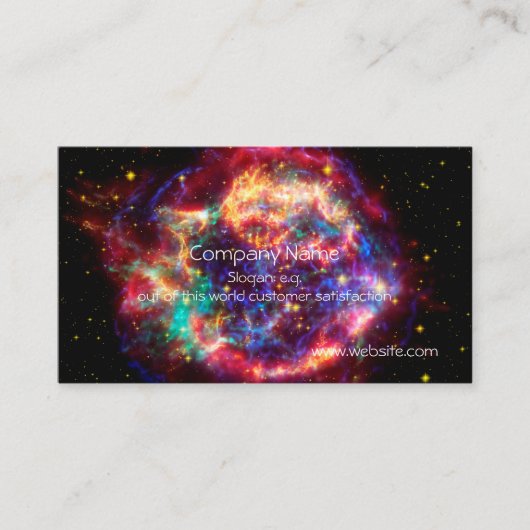Cassiopeia, Milky Ways Youngest Supernova Visitekaartje (Voorkant)