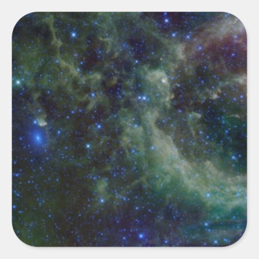 Cassiopeia nebula binnen de Melkweg Vierkante Sticker (Voorkant)