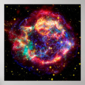 Cassiopeias Supernova Bubble - schoonheid in de ru Poster (Voorkant)