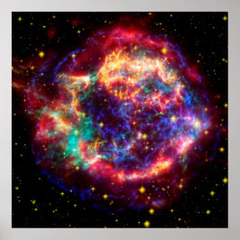 Cassiopeias Supernova Bubble - schoonheid in de ru Poster