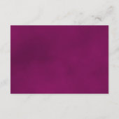 Cassis Berry Paarse Roos Elegant Wedding Website Informatiekaartje (Achterkant)