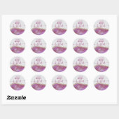 Cassis Blush marmeren agaat script body butter lab Ronde Sticker (Vel)