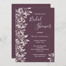 Cassis botanisch paars Vrijgezellenfeest Kaart