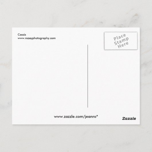 Cassis Briefkaart (Achterkant)