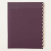 Cassis Bruiloft Bloemen Elegant Goud Lijst Planner (Achterkant)