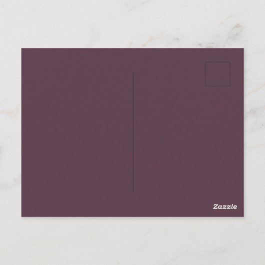 Cassis burgundy florals goudbruiloft briefkaart (Achterkant)