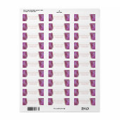 Cassis chic agate romantisch elegant simpel etiket (Full Sheet)