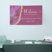 Cassis chic agate romantische elegant spandoek (Beurs)