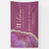 Cassis chic agate romantische elegant spandoek (Verticaal)