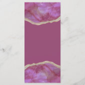 Cassis eenvoudige chic agaat romantisch elegant menu (Achterkant)