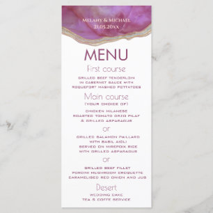 Cassis eenvoudige chic agaat romantisch elegant menu